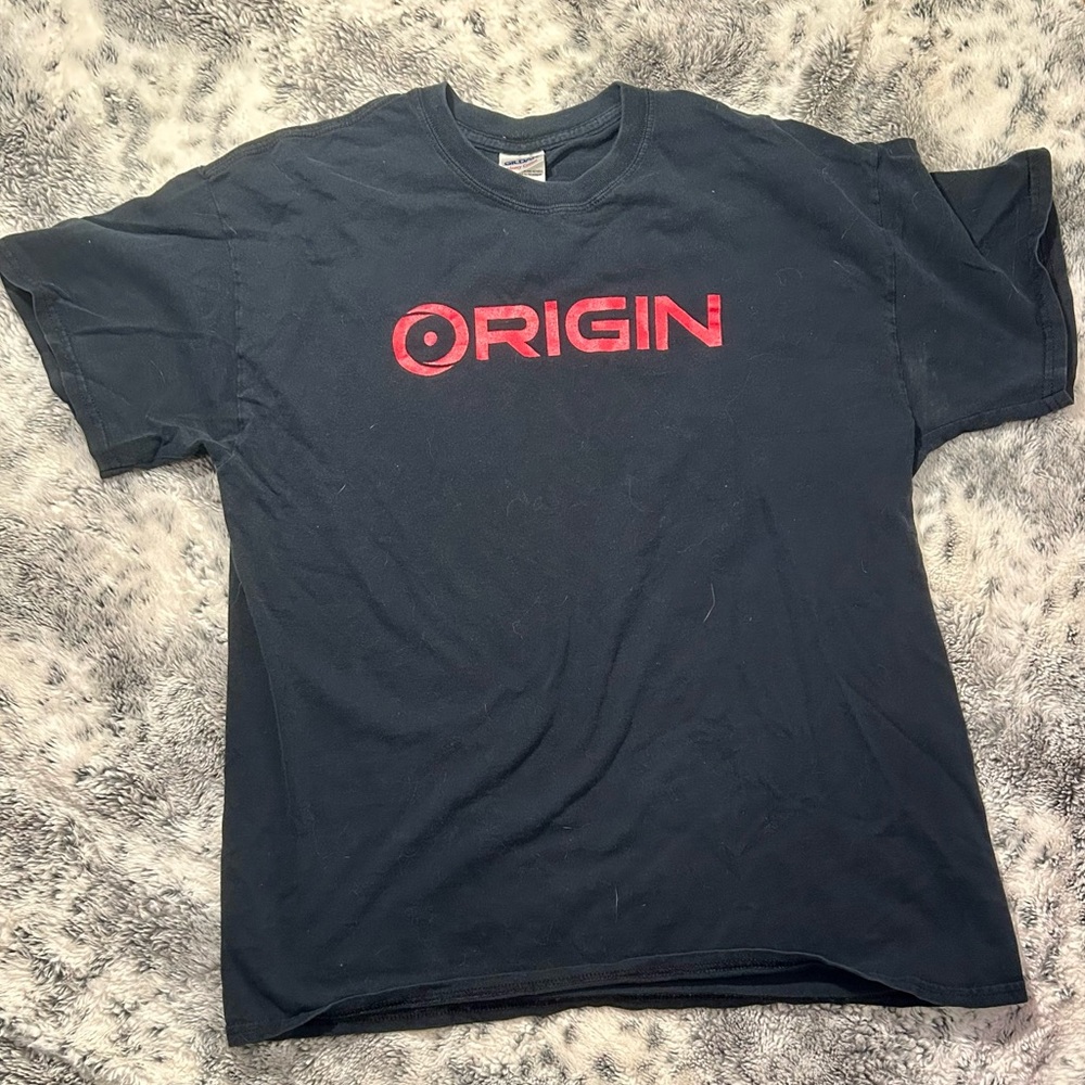 Black And Red Origin Logo Shirt